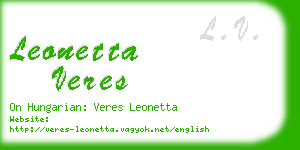 leonetta veres business card